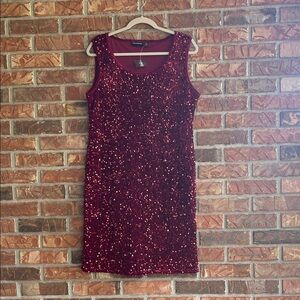 NWT Sparkling Burgundy Holiday Mini Dress